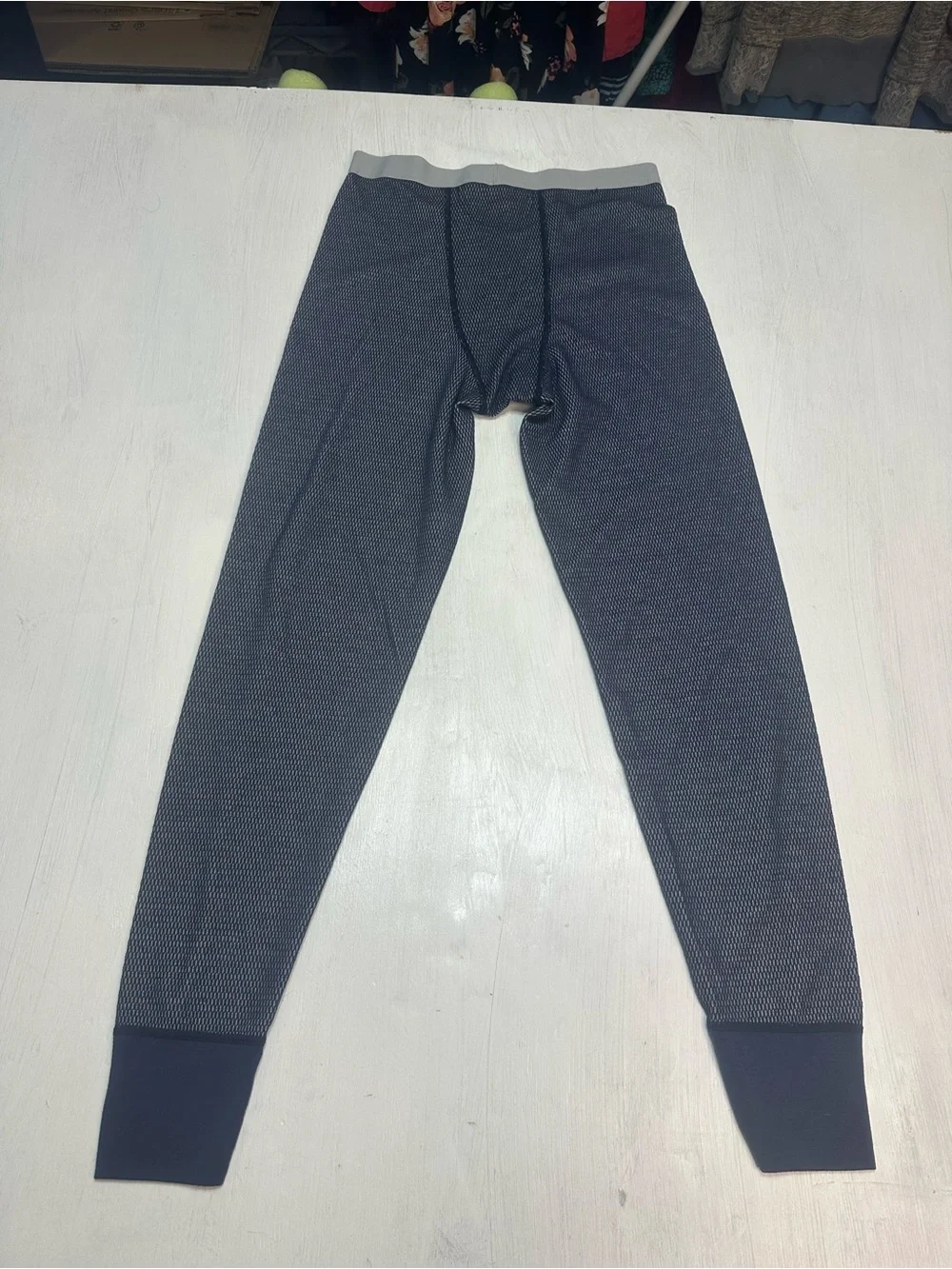 Magellan Outdoors Thermal Base Layer Set Mens M Blue Gray Waffle Knit Pants